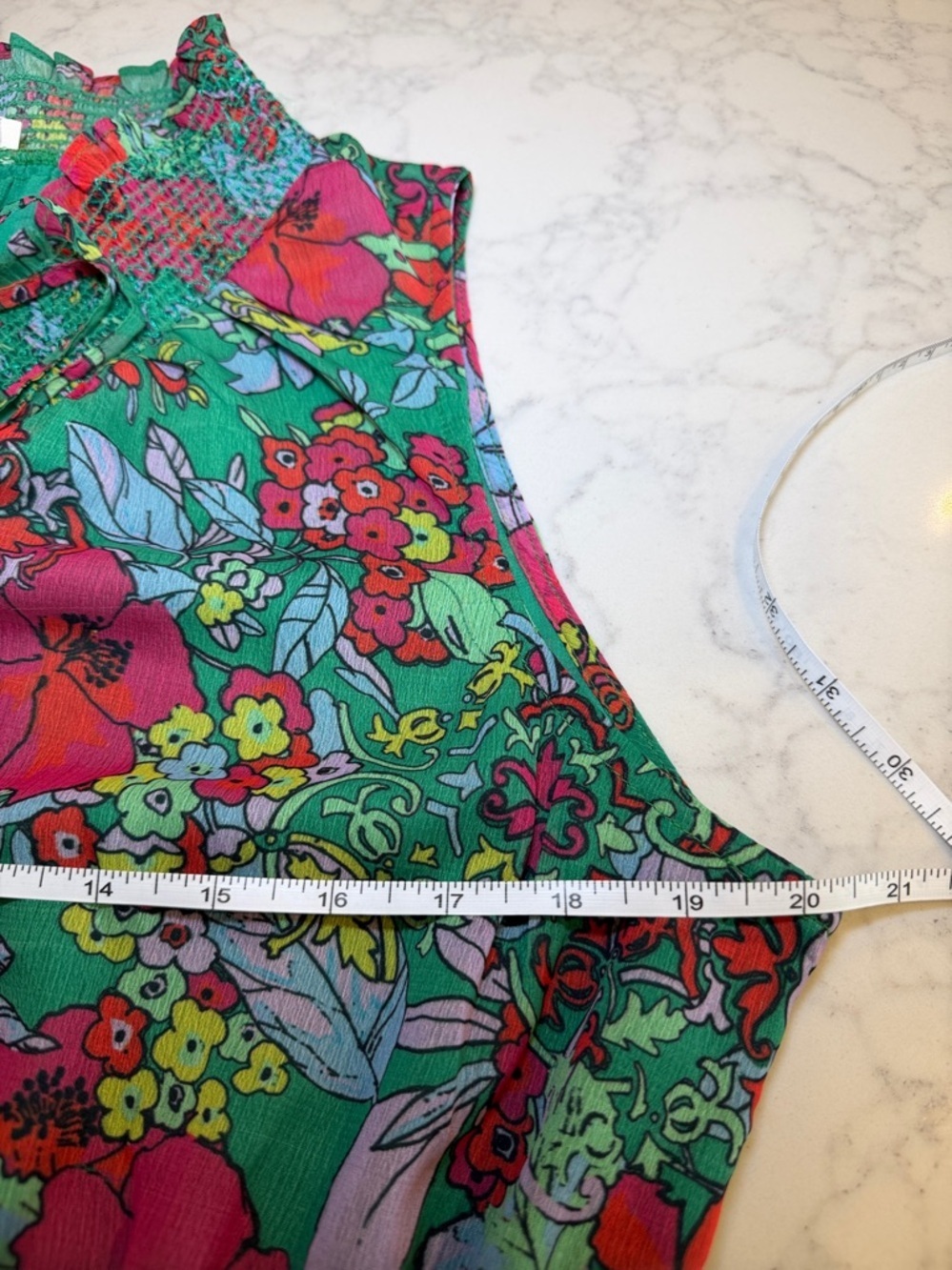 Roller Rabbit Ashbury‎ Floral Frida Maxi Dress Sleeveless Floral Green Sz Large - Picture 9 of 10